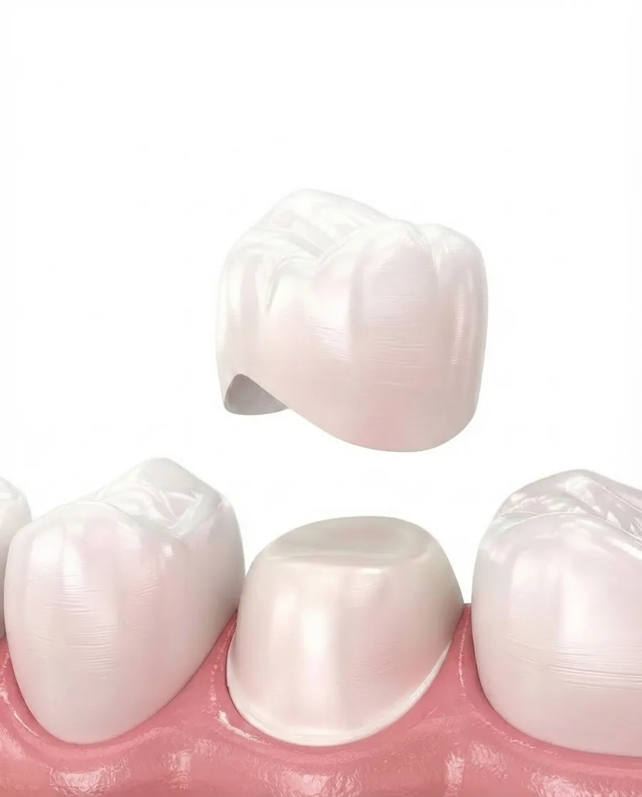 牙冠安装示意图，Ivory Dental 甲洞