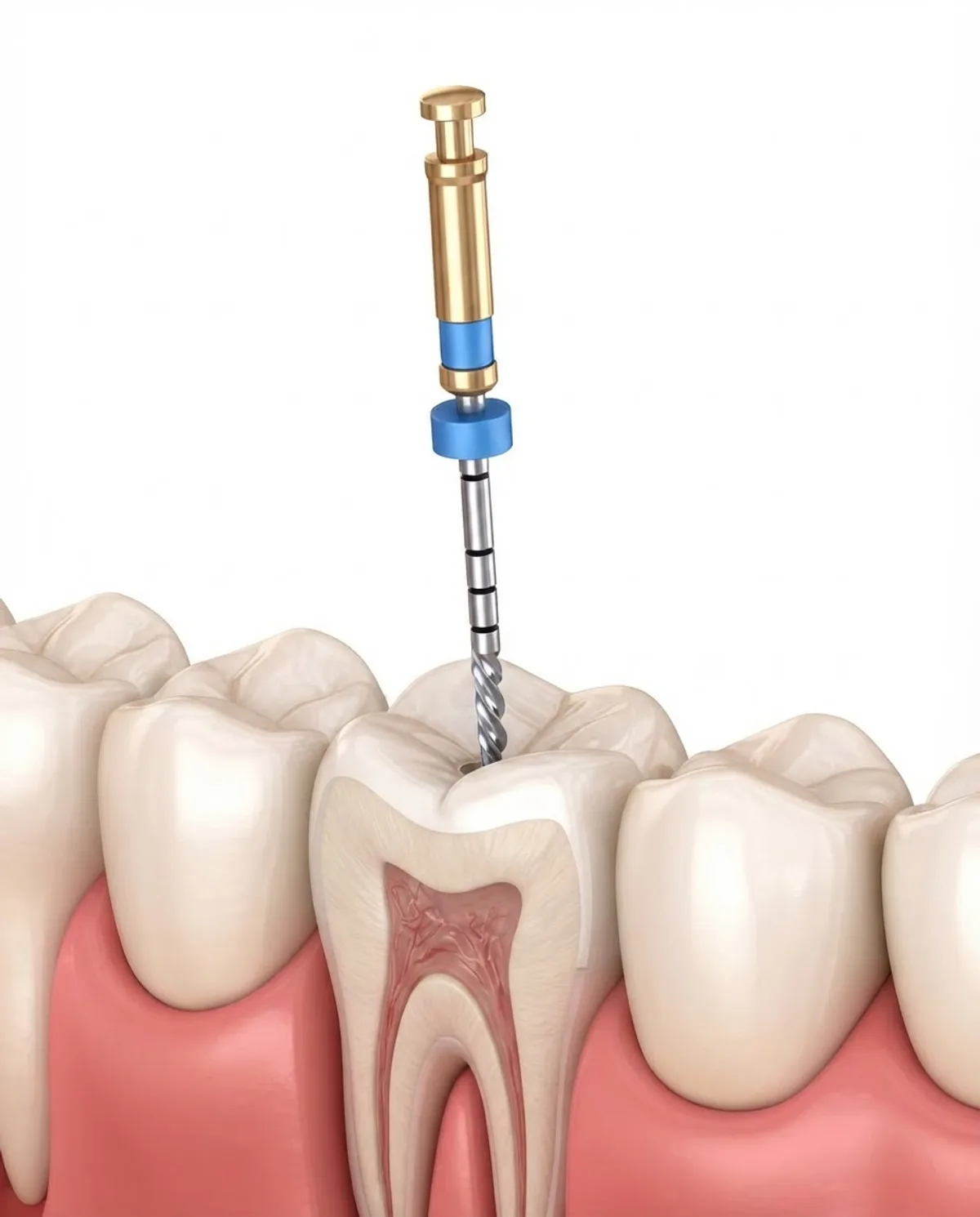 根管治疗示意图，Ivory Dental 甲洞